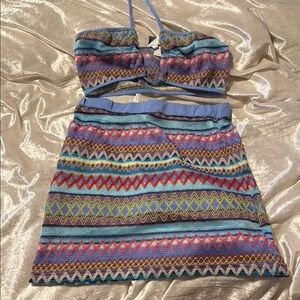 Colorful Patterned Two-Piece Set